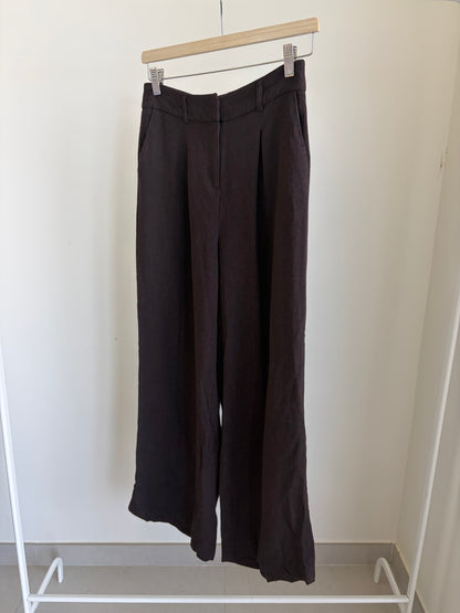 high waisted wide leg trousers