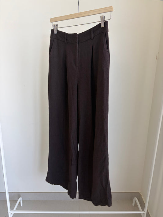 high waisted wide leg trousers
