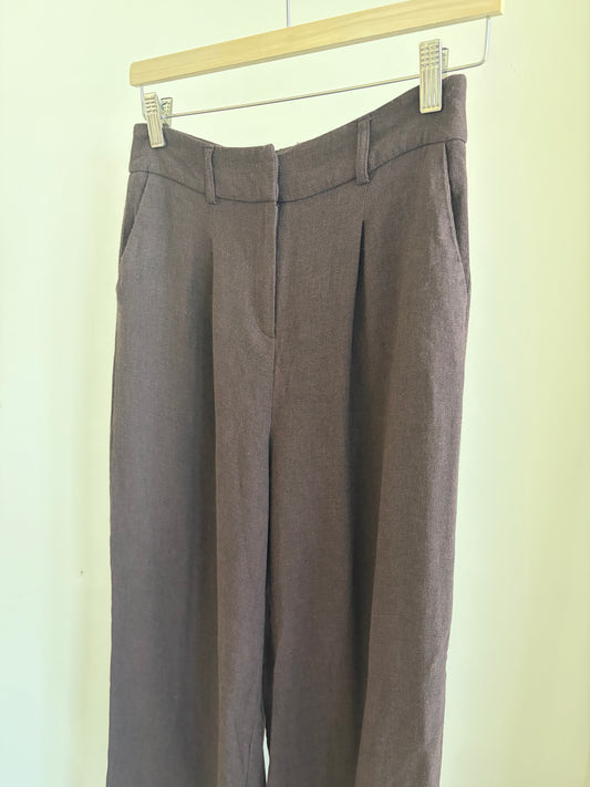 high waisted wide leg trousers
