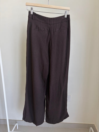 high waisted wide leg trousers