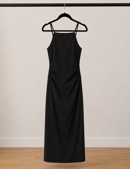 STRADIVARIUS MIDI BLACK DRESS