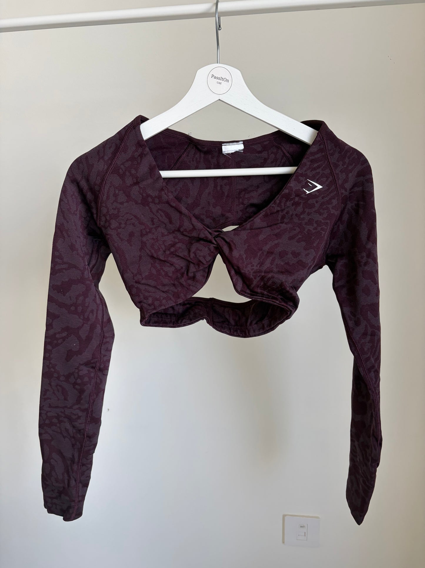 gymshark twist front long sleeve shrug