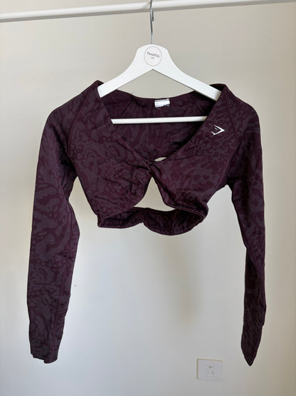 gymshark twist front long sleeve shrug