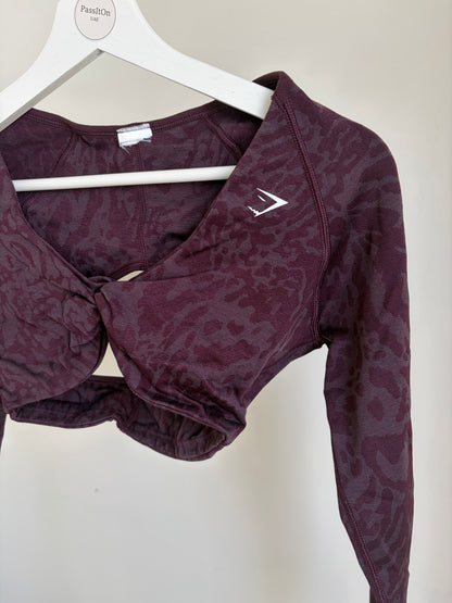 gymshark twist front long sleeve shrug