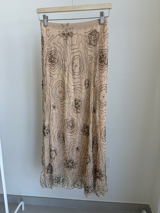 zara embellished mesh/maxi