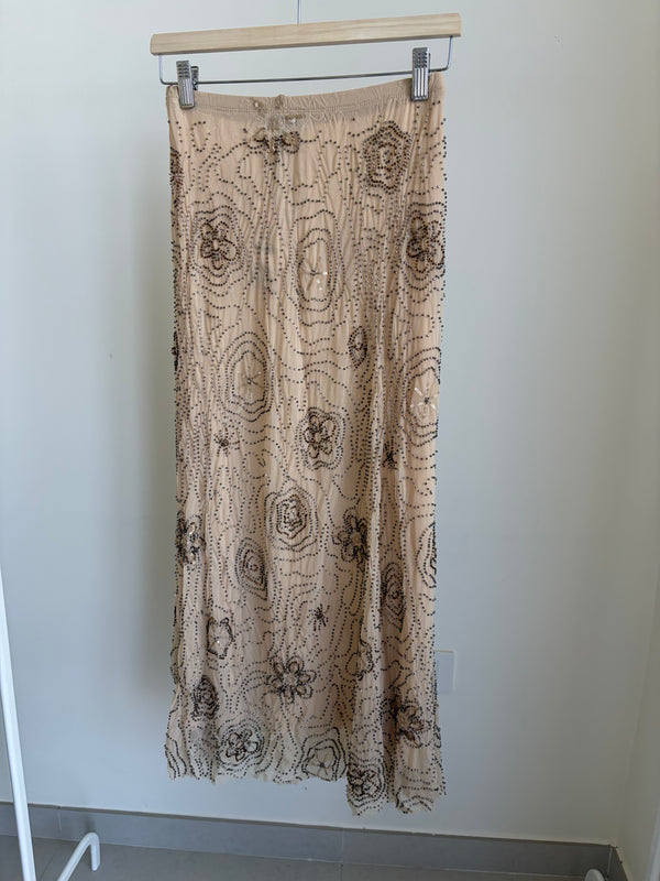 zara embellished mesh/maxi