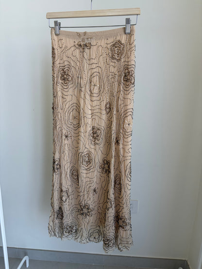 zara embellished mesh/maxi
