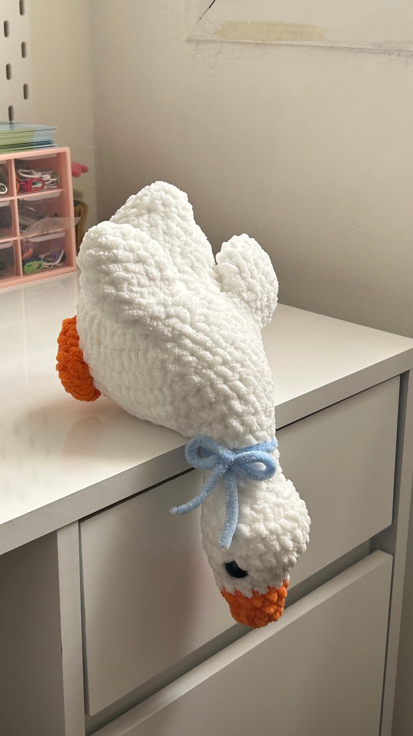 Shelf goose crochet plushie