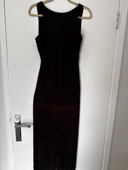 Brown Zara tassle dress