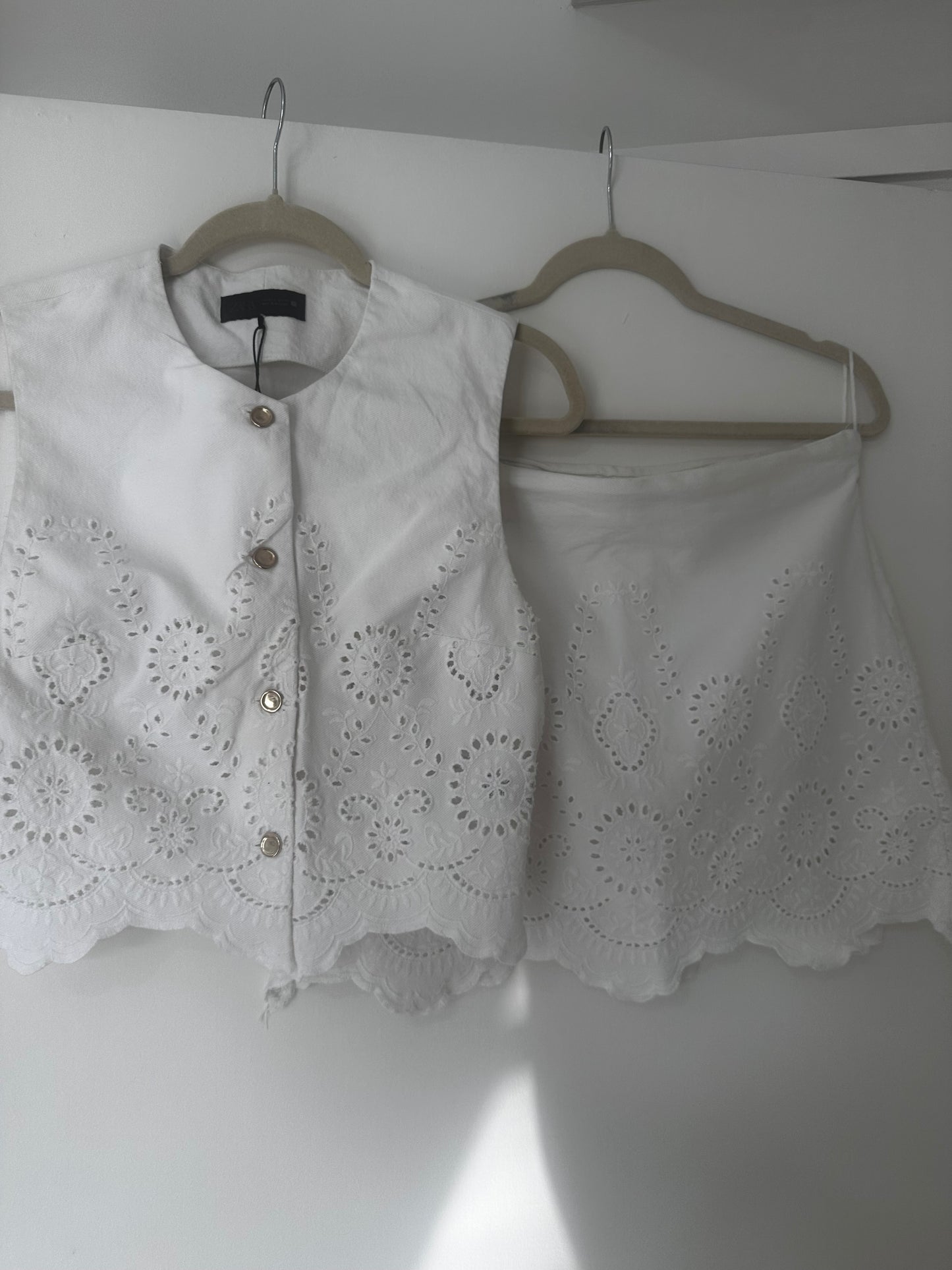 White Zara two piece