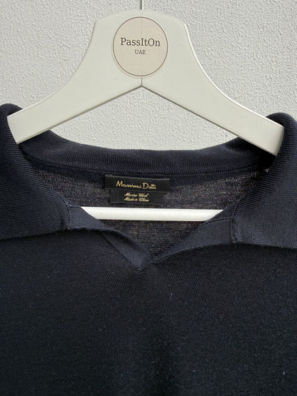 Massimo Dutti Dark Blue Knit T-Shirt