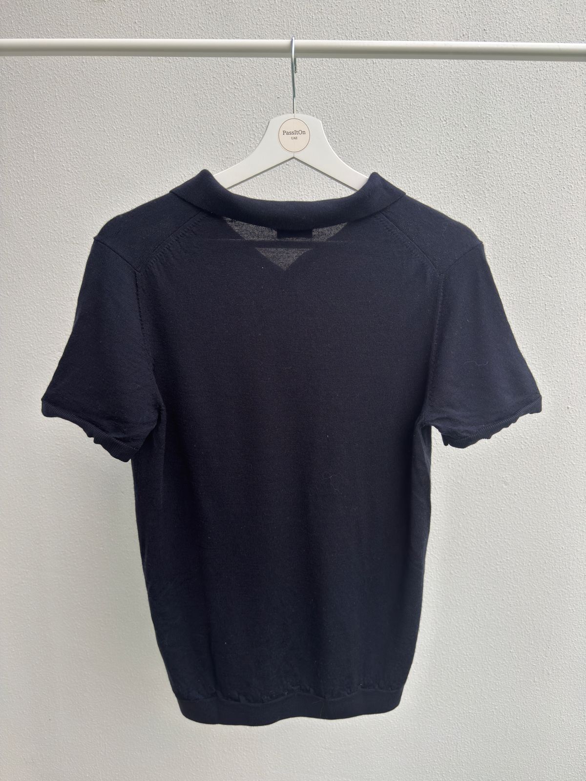 Massimo Dutti Dark Blue Knit T-Shirt