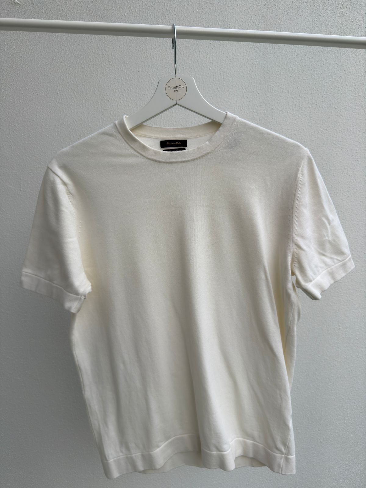 Massimo Dutti Cream T-Shirt Minimal Basic Excellent Condition
