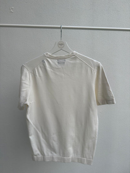 Massimo Dutti Cream T-Shirt Minimal Basic Excellent Condition