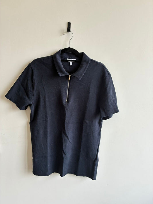 Reiss Textured Half-Zip Polo